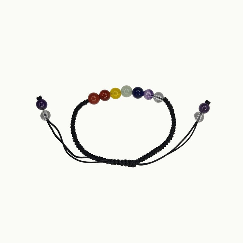 Pulsera de piedras 7 Chackras macrame fino