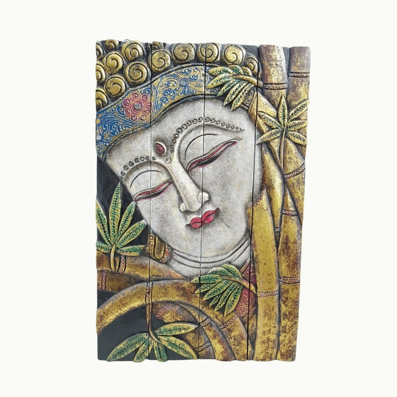 Cuadro de Buda bambú plegable