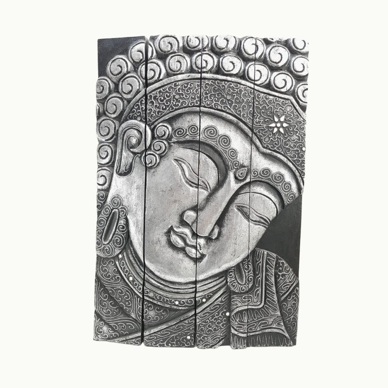 Cuadro de Buda plata plegable