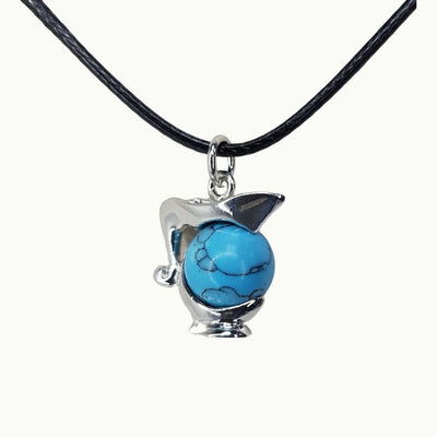 Colgante  de Signo Acuario y piedra Turquesa