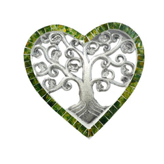 Árbol de la vida Corazon de Madera y Vidrio