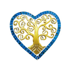 Árbol de la vida Corazon de Madera y Vidrio