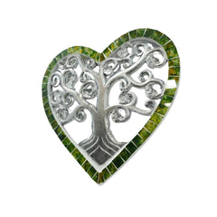 Árbol de la vida Corazon de Madera y Vidrio