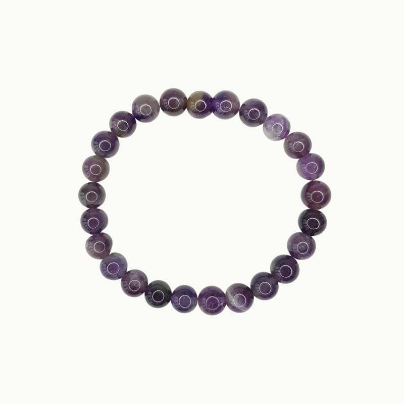 Pulsera de piedra Amatista esferas