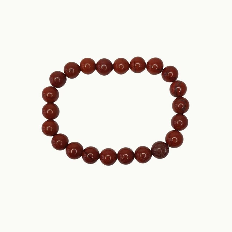 Pulsera de piedra Jaspe Rojo esferas