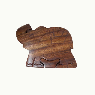 Caja puzzle de madera Elefante