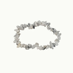 Pulsera de piedra Howlita Blanca