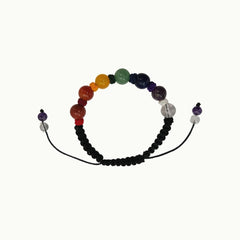 Pulsera de piedras 7 Chackras macrame y ovillos