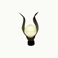 Lámpara de 2 hojas laterales de cocotero con esfera de luz