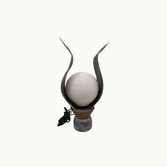Lámpara de 2 hojas laterales de cocotero con esfera de luz