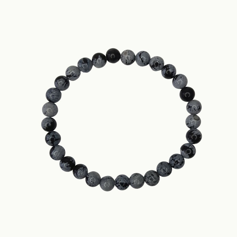 Pulsera de piedra Obsidiana esferas