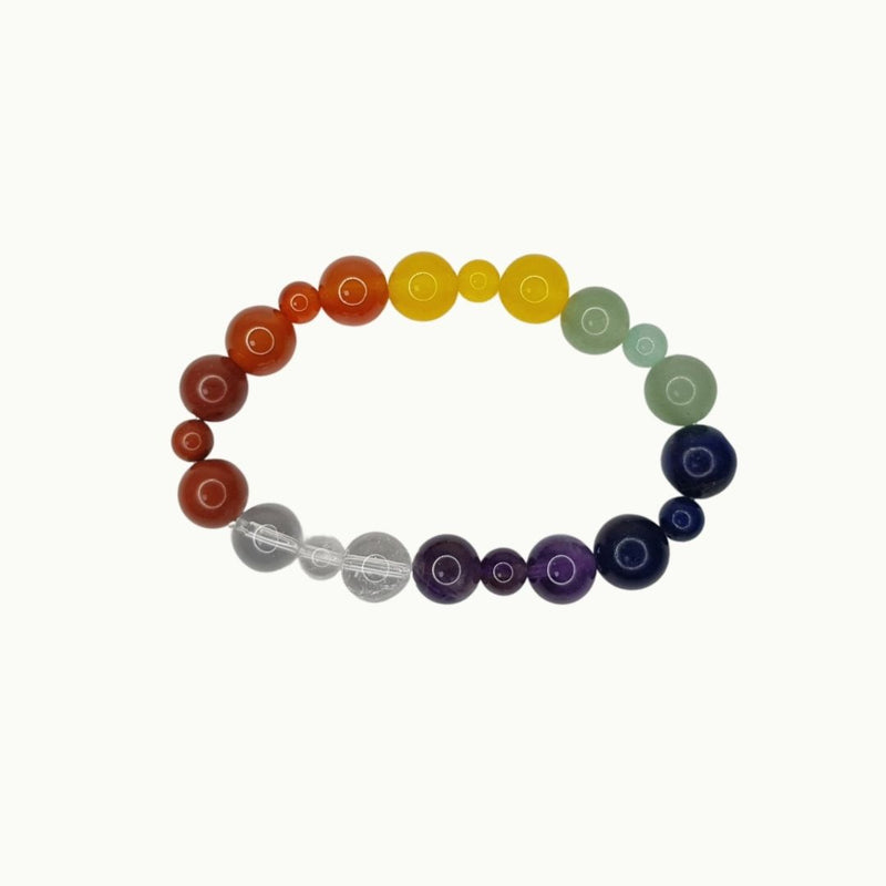 Pulsera de piedras 7 chakras esfera