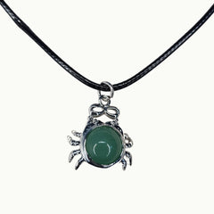 Colgante de Signo Cancer y piedra Aventurina Verde